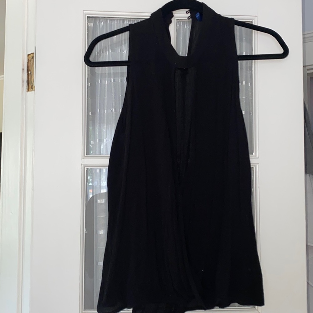 Black open cut shirt from Franchesca's